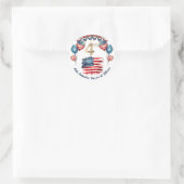 愛国的な7月4日お祝い ラウンドシール (バッグ)