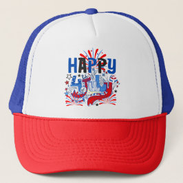 愛国的な7月4日のお祝いデザイン キャップ