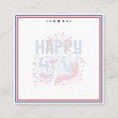 愛国的な7月4日のお祝いデザイン コーリングカード (裏面)