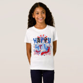 愛国的な7月4日のお祝いデザイン Tシャツ (正面フル)