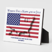 愛国的な7月4日のキリストカスタム教徒 フォトプラーク (側面)