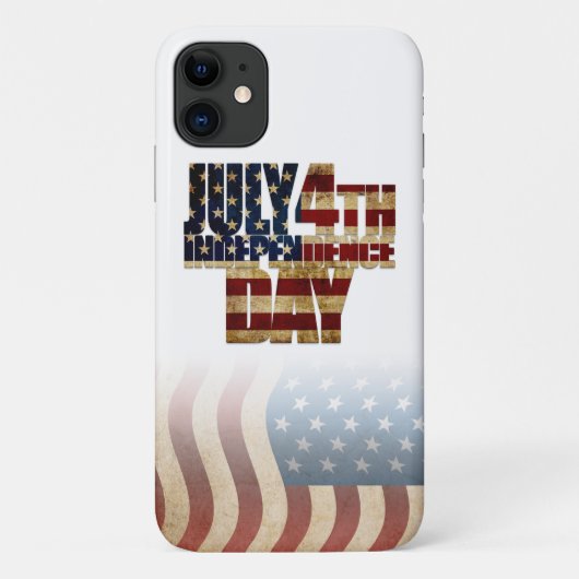 愛国的な7月4日の旗のデザイン Case-Mate iPhoneケース (裏面)