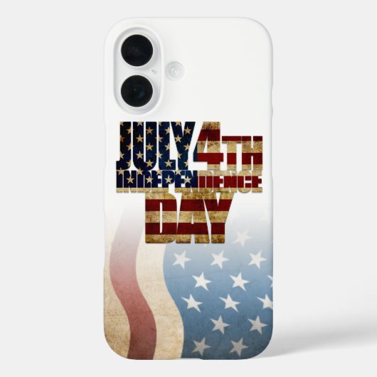 愛国的な7月4日の旗のデザイン Case-Mate iPhoneケース (裏面)