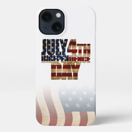 愛国的な7月4日の旗のデザイン iPhoneケース (裏面)