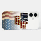 愛国的な7月4日の旗デザイン Case-Mate iPhoneケース (裏面 (横))