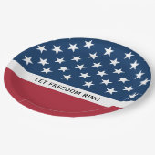 愛国的な7月4日の星条旗 ペーパープレート (アングル)
