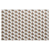 愛国的な7月4日の犬がかわいい花火 ファブリック (ヤード)