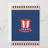 愛国的な7月4日の赤ちゃんシャワー(白) 招待状 (裏面)