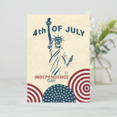 愛国的な7月4日パーティの招待状カード シーズンカード (スタンド正面)