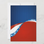 愛国的な7月4日パーティーお祝い 招待状 (裏面)