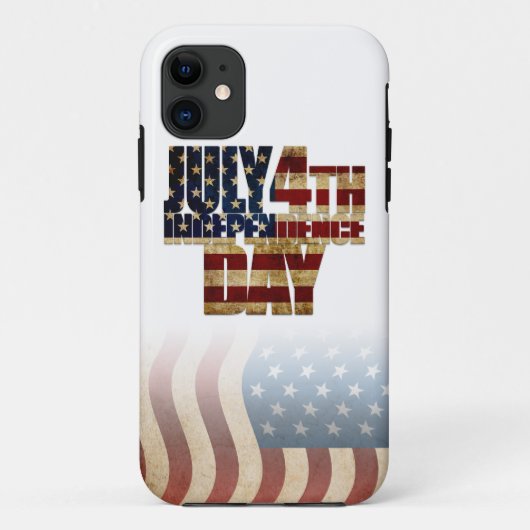 愛国的な7月4日旗のデザイン Case-Mate iPhoneケース (裏面)
