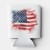 愛国的な |ア誇りを持ったメリカ |フラグ | 7月4日 缶クーラー (裏面)