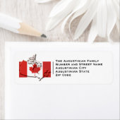 愛国的な|カナダフラグ ラベル (インサイチュ)