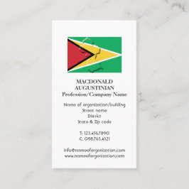 愛国的な | ガイアナ国旗 | 名刺(写真) 名刺