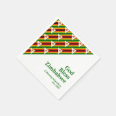 愛国的な |ジンバブエ国旗 |ジンバブエ紙 スタンダードカクテルナプキン (角)