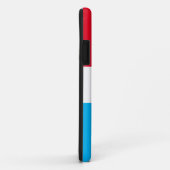 愛国的な スポーティーな 明るい 赤 白 青空色の ストライプ Case-Mate iPhoneケース (裏面/右)