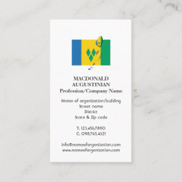 愛国的な |セントビンセント国旗 |フォト名刺 名刺