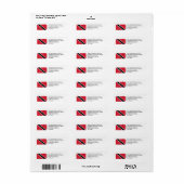 愛国的な |トリニダード・トバゴ国旗 ラベル (フルシート)