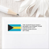 愛国的な |バハマ国旗 ラベル (インサイチュ)