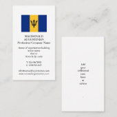 愛国的な | バルバドスフラグの追加 | フォト 名刺 (正面/裏面)