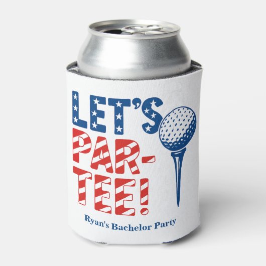 愛国的な「パーティしよう!」ゴルフ缶クーラー 缶クーラー (缶正面)