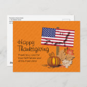 愛国的な | 与え感謝してい | アメリカの感謝祭 ポストカード (正面/裏面)