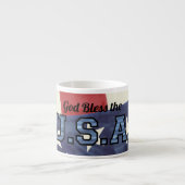 愛国的な「神の祝福…」 スペシャルマグカップ エスプレッソカップ (正面)