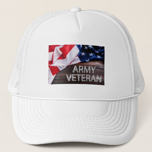 愛国的な「軍退役軍人」 キャップ (正面)