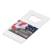 愛国的な「陸軍退役軍人」 クレジットカード栓抜き (裏面アングル)