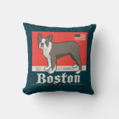 愛国的な | Boston Terrier クッション (正面)