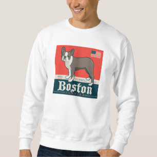 愛国的な Boston Terrier スウェットシャツ