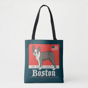 愛国的な Boston Terrier トートバッグ