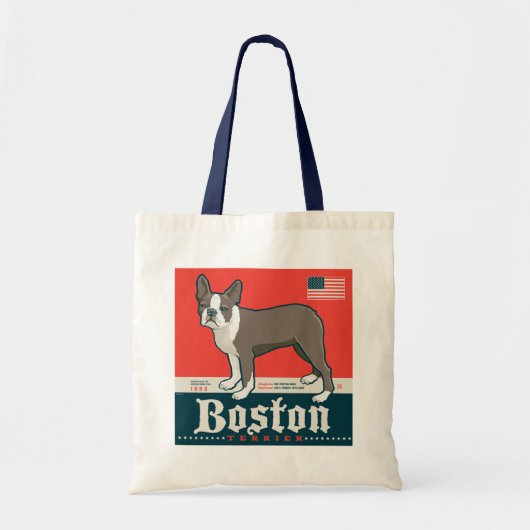 愛国的な | Boston Terrier トートバッグ (正面)
