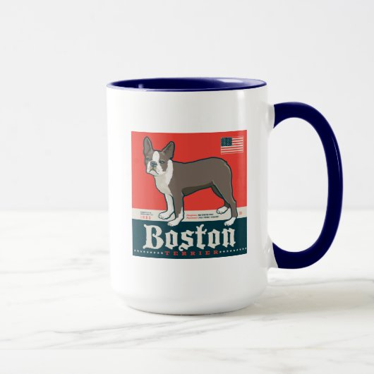 愛国的な | Boston Terrier マグカップ (右)