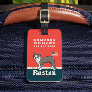 愛国的な Boston Terrier ラゲッジタグ