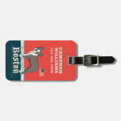 愛国的な | Boston Terrier ラゲッジタグ (正面横)