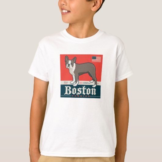愛国的な | Boston Terrier Tシャツ (正面)