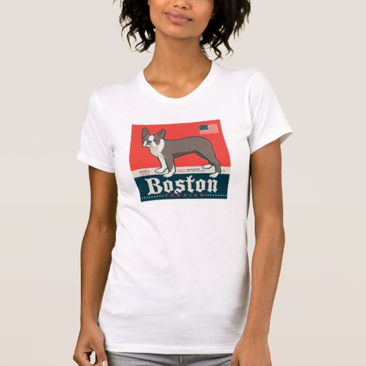 愛国的な | Boston Terrier Tシャツ (正面)
