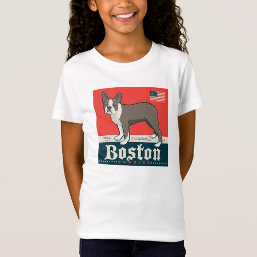 愛国的な | Boston Terrier Tシャツ (正面)