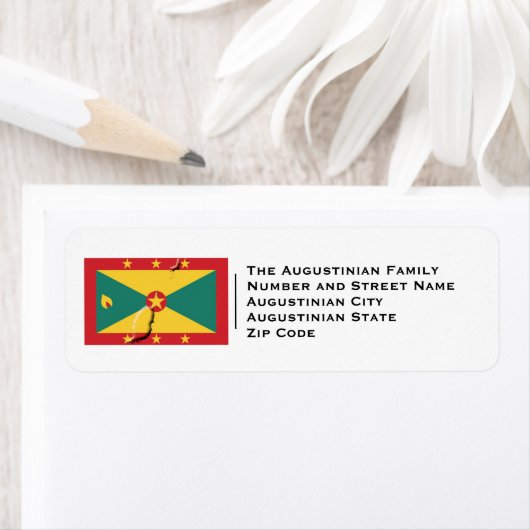 愛国的な | GRENADA国旗 ラベル (インサイチュ)