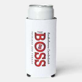 愛国的な「The Boss」トリニダード・トバゴ スリム缶クーラー