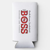 愛国的な「The Boss」トリニダード・トバゴ スリム缶クーラー (裏面)
