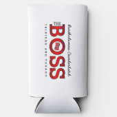 愛国的な「The Boss」トリニダード・トバゴ スリム缶クーラー (正面)