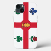 愛国的なApple Case-Mate モントリオール旗 iPhoneケース (裏面)