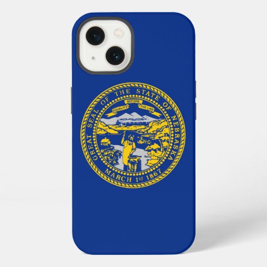 愛国的なApple iPhone 13 Case-Mate、ネブラスカ州の旗 iPhoneケース (裏面)