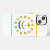 愛国的なApple iPhone 13 Case-Mate、ロードアイランド iPhoneケース (裏面横)