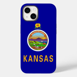 愛国的なApple iPhone 14 Case-Mate、カンザス州の旗 Case-Mate iPhone 14ケース