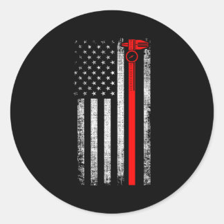 愛国的なCnc機械操作者米国国旗Ma ラウンドシール