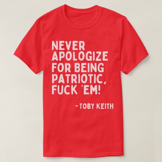 愛国的なFemトビキースであることをいつも謝罪する Tシャツ (デザイン正面)