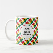 愛国的なGOD BLESS GHANA モノグラム コーヒーマグカップ (左)